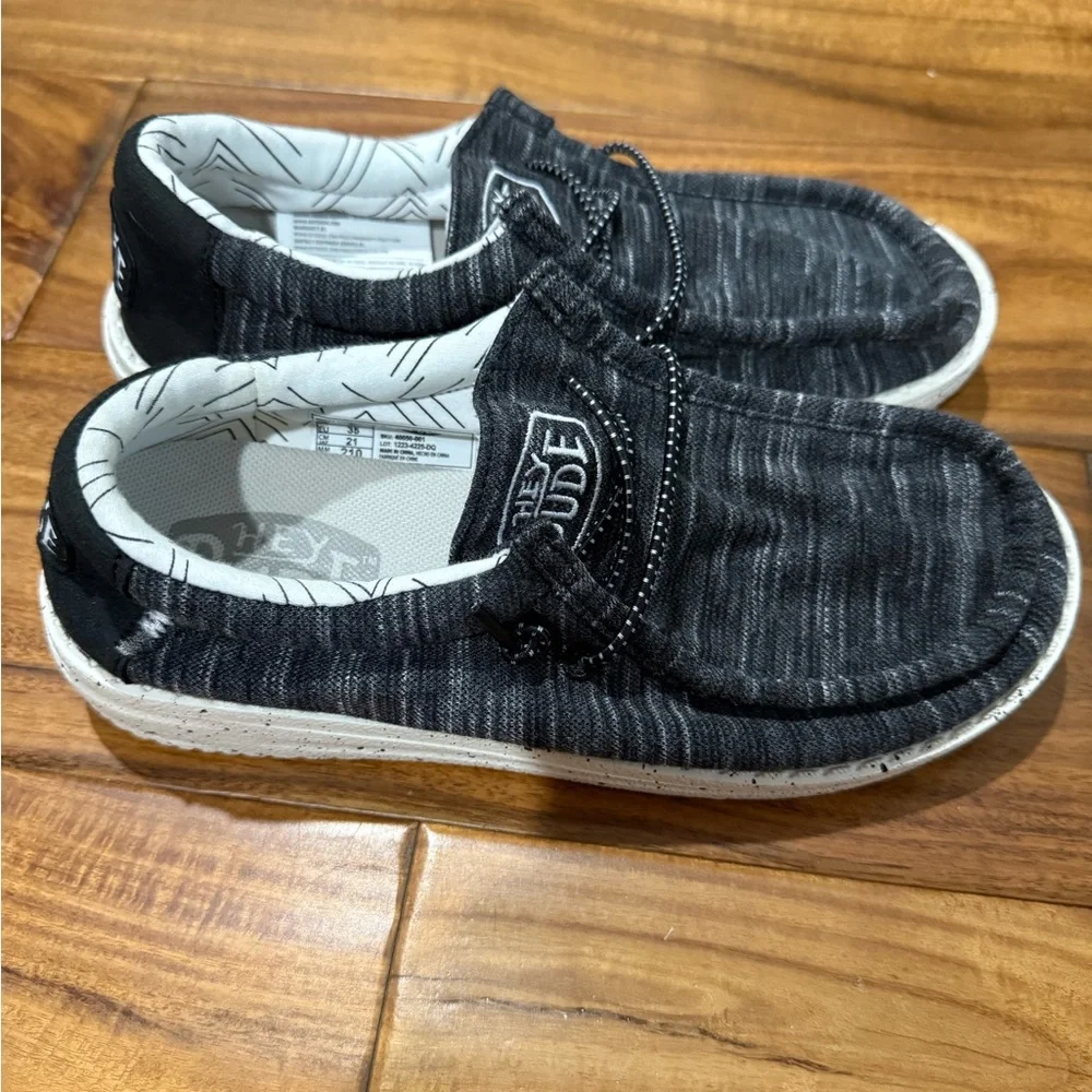 Hey Dude Boys’ Charcoal Slip-On Loafers - Picture 3 of 5